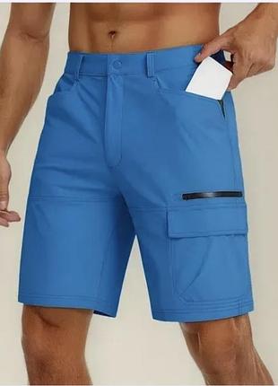 Мужские треккинговые шорты kefitevd quick dry, размер us/eu 36, синие