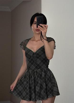 Сукня шорти жіноча зелена xxs xs s міні