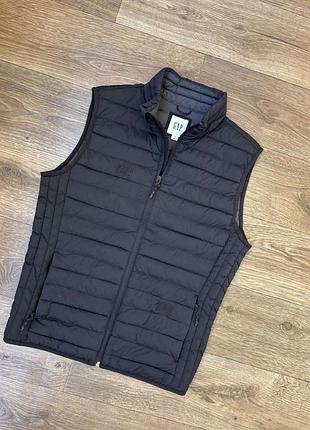 Жилетка gap р.xs/s жилет чорний безрукавка баллон