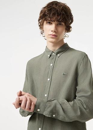 Чоловіча зелена сорочка lacoste