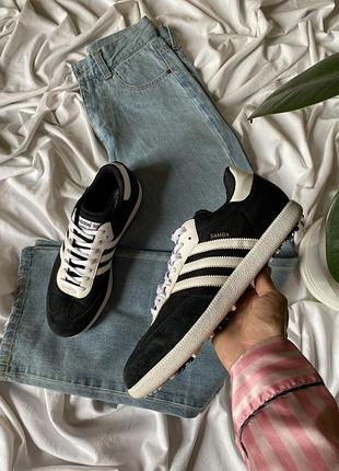 Кроссовки adidas samba golf в черном цвете с белыми полосками 43 (27 cm., 26.5cm.) 📏27.8cm