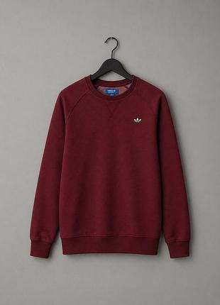 Оригінальний світшот adidas originals trefoil crewneck burgundy