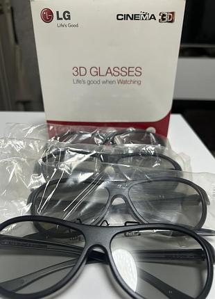 3-d окуляри, в комплекті 4 пари