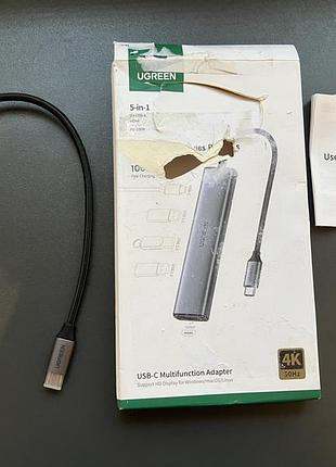 Адаптер ugreen 5-in-1 usb-c