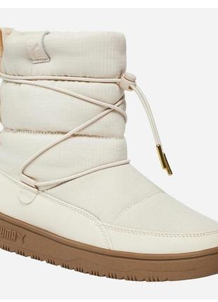 Женские сапоги дутики высокие puma snowbae wns молочные бежевые 37,5 24 см