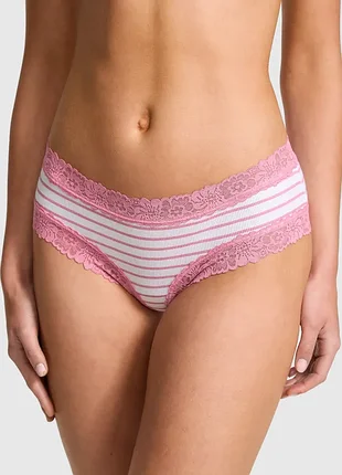 Бавовняні трусики у рубчик victoria’s secret оригінал труси вікторія сікрет у рубчик