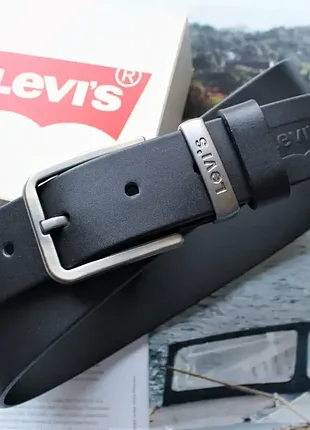 Кожаный ремень levis мужской в фирменной коробке