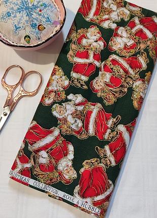 Тканина відріз (61 на 55 на 60 на 54) оригінальної британської бавовни rose & hubble christmas collection