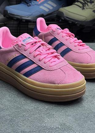 Кросівки на платформі шкіряні adidas gazelle ih6122