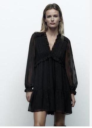 Чорна сукня міні zara