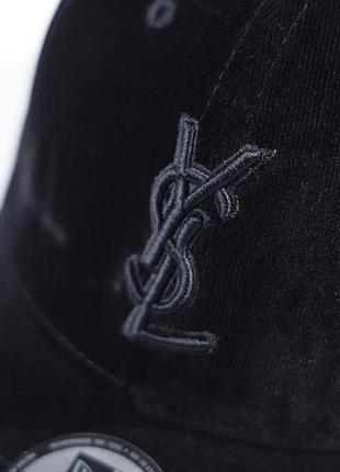 Кепка мужская унисекс ysl yves saint laurent new era черный регулируемая