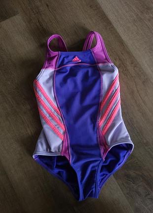 ❗️❗️❗️зручний спортивний суцільний купальник adidas (оригінал), р. 116-128 (5-7 років)
