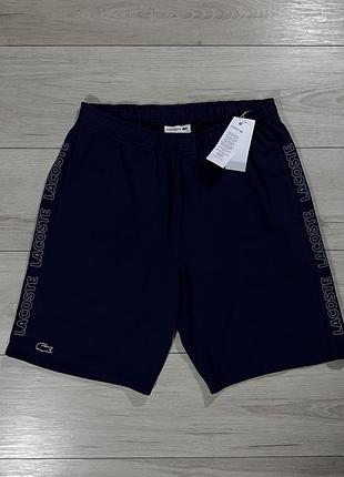 Нові спортивні шорти з лампасами лакост lacoste tape logo cotton, m, оригінал