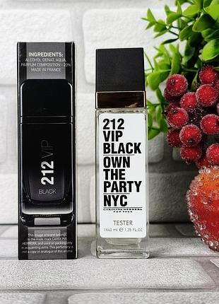 Парфумована вода тестер для чоловіків carolina herrera 212 vip black кароліна еррера 212 віп блек