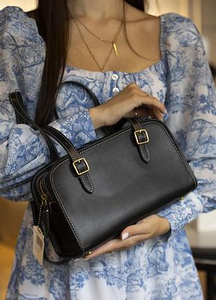 Женская сумка coach swing zip bag черная