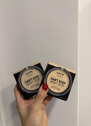Пудра тональна основа nyx powder foundation can’t stop won’t stop