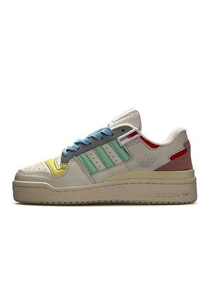 Жіночі кросівки adidas forum low multicolor  розпродаж