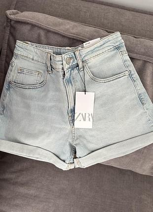 Женские джинсовые шорты зара zara голубые 36, 38р.