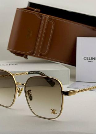Окуляри сонцезахисні celine золота фурнітура
