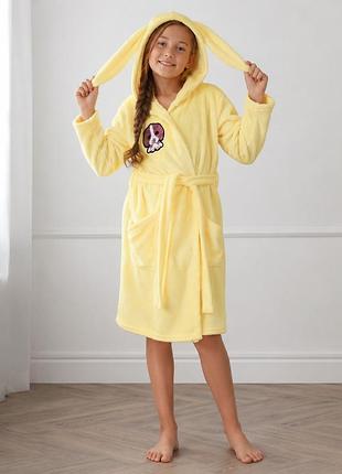 Підлітковий махровий халат для дівчинки зріст 132см-156см