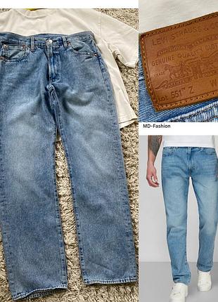 Класичні блакитні чоловічі джинси levi’s 551z w32l32
