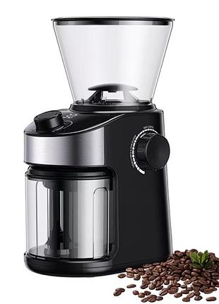 Електрична жорна кавомолка з цифровим таймером (модель burr coffee grinder/digital timer display)