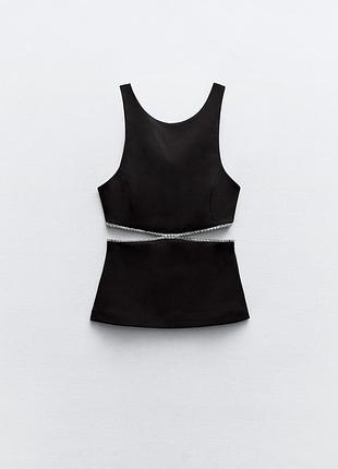 Топ zara новий з блискучими елементами