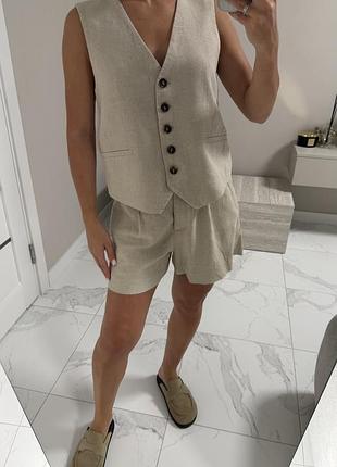 Костюм із льону zara