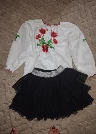 Вишиванка+юбка размер 134