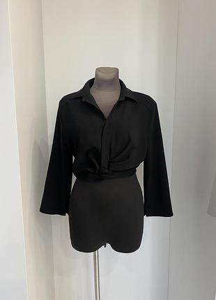 Рубашка блуза zara s чорна