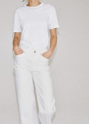 Джинсы zw collection from zara wide leg с высокой посадкой новые в упаковке с бирками