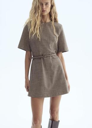 Класична сукня у дрібну клітинку h&m