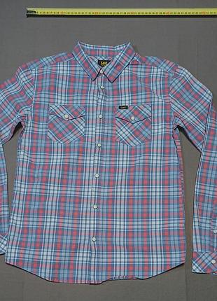 Комір 38 см  lee size  12-13y 152см 
  картата дитяча сорочка   regular fit 
гудзики брендовані 100% cotton