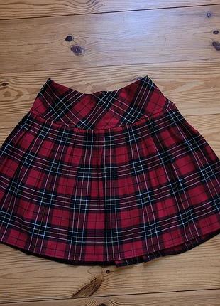 Спідниця в клітинку xs s шкільна y2k