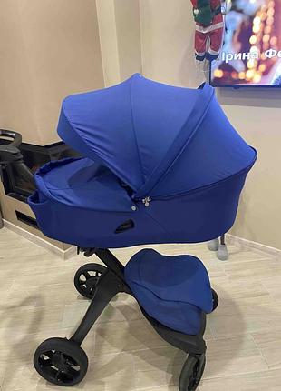 Візочок коляска stokke xplory v6 royal blue 2 в 1