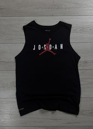 Чорна спортивна майка джордна jordan jumpman dri-fit, факт s, оригінал