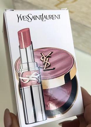 Набор помада-румʼяна yves saint laurent