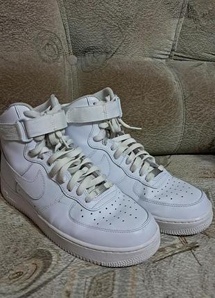 Легендарные высокие мужские кроссовки nike air force 1 high '07 "triple white"
