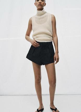 Джинсові шорти із защіпами zara