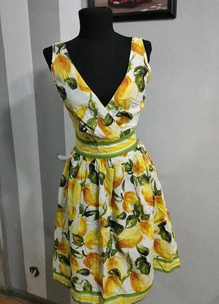 Платье в стиле dolce and gabbana  из натурального хлопка dorothy perkins.