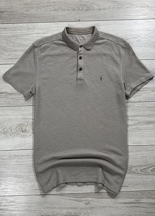 Олд маней вафельная футболка поло аллсейнс allsaints waffle knit, s, оригинал