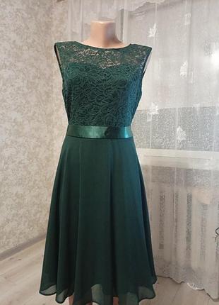 Женское ажурное праздничное платье, изумрудного цвета bery love 💕