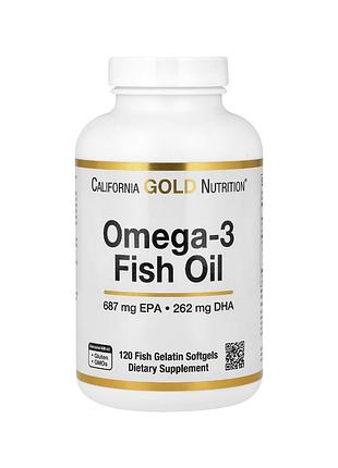 California gold nutrition рибʼячий жир з омега-3 , 120 капсул