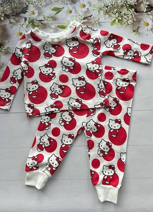 Пижама на девочку демисезонная hello kitty primark р.62 см (0-3 месяца)