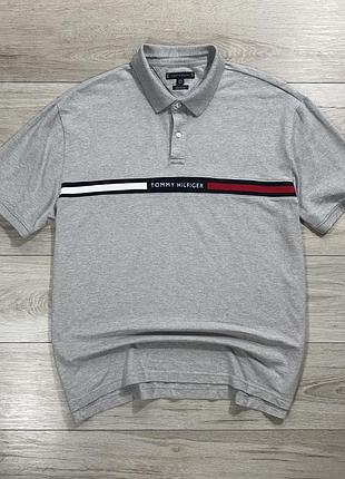 Нова футболка поло томі хілфігер tommy hilfiger chest stripe, xxl, оригінал