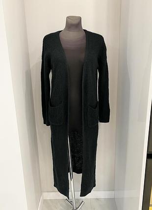 Кардиган чорний довгий zara s-m