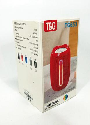 Колонка портативна з радіо блютус tg653, портативна колонка portable wireless speaker sg-43