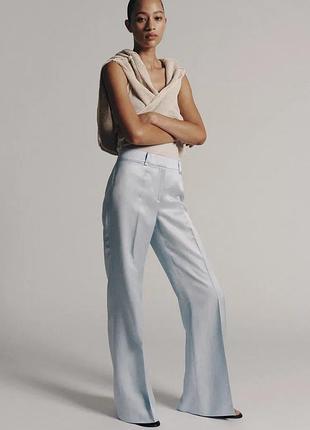 Брюки flare zw collection с льном