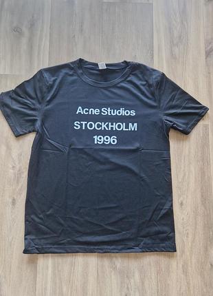 Черная футболка кacne studios с принтом мужская оверсайз летняя