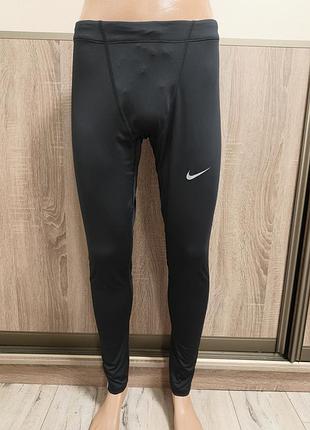 Чёрные тайтсы nike dri-fit